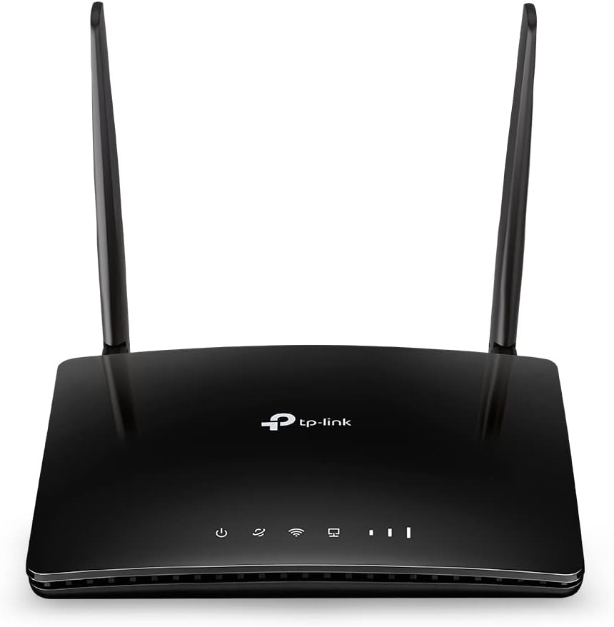 TP-Link TL-MR6400 4G LTE Router mit Antennen und SIM-Kartensteckplatz