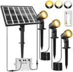 MEIKEE Solar Gartenstrahler mit Fernbedienung IP66, 3 oder 6 Stück