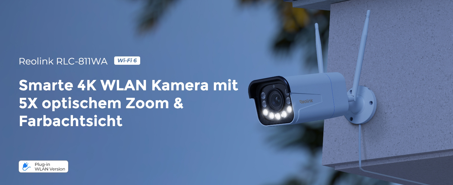 Reolink RLC-811WA 4K WLAN-Überwachungskamera mit 5-fach optischem Zoom – Detail 1