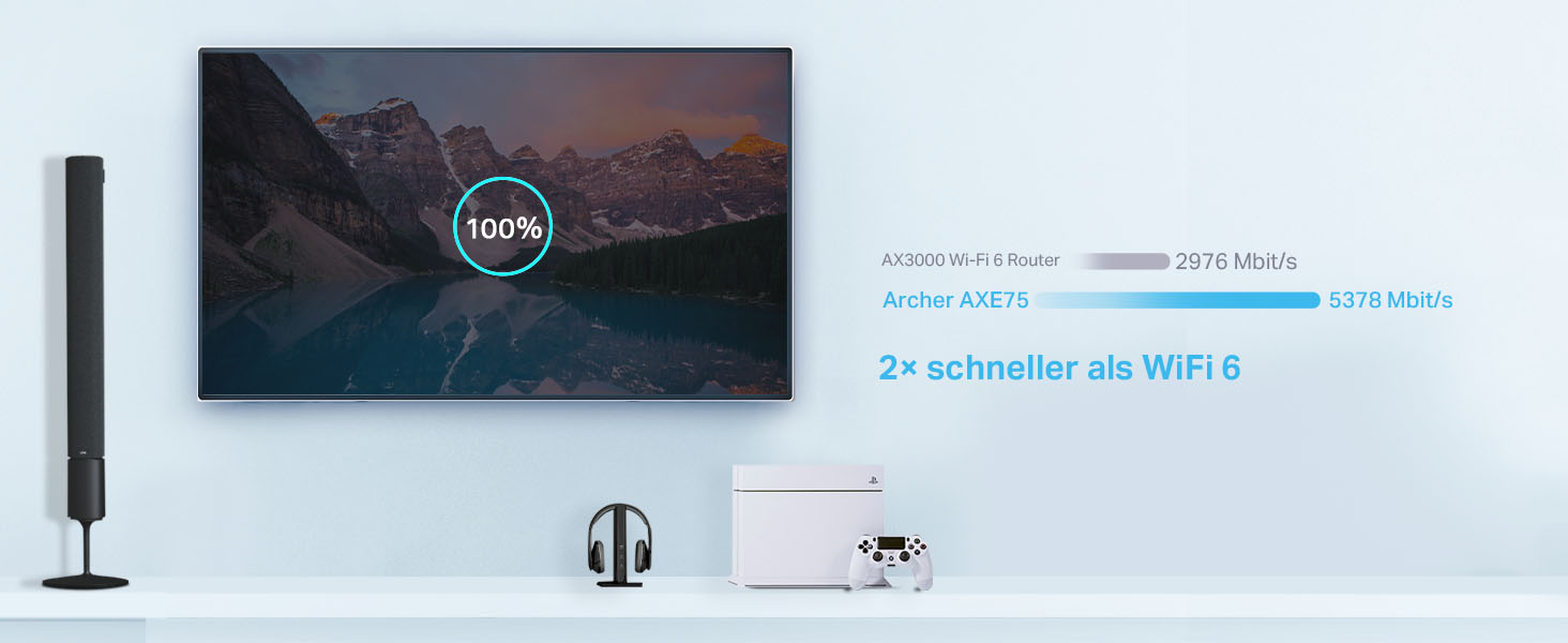 TP-Link Archer AXE75 Wi-Fi 6E WLAN-Router, schwarz – Detail 5