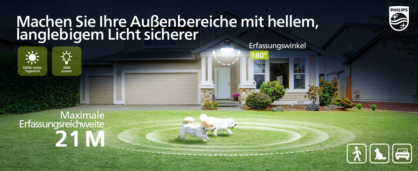 Philips Solarstrahler mit Bewegungsmelder und separatem Solarpanel – Detail 3