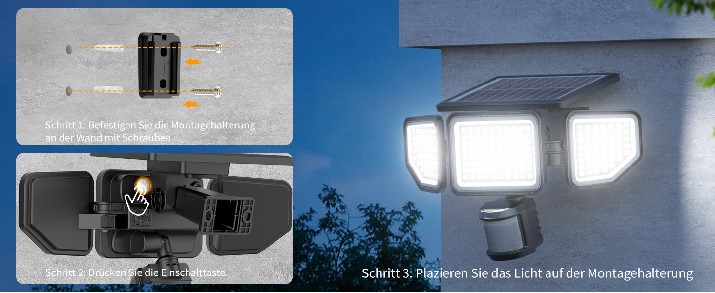 Onforu Solar-Strahler mit Bewegungsmelder und Fernbedienung – Detail 12