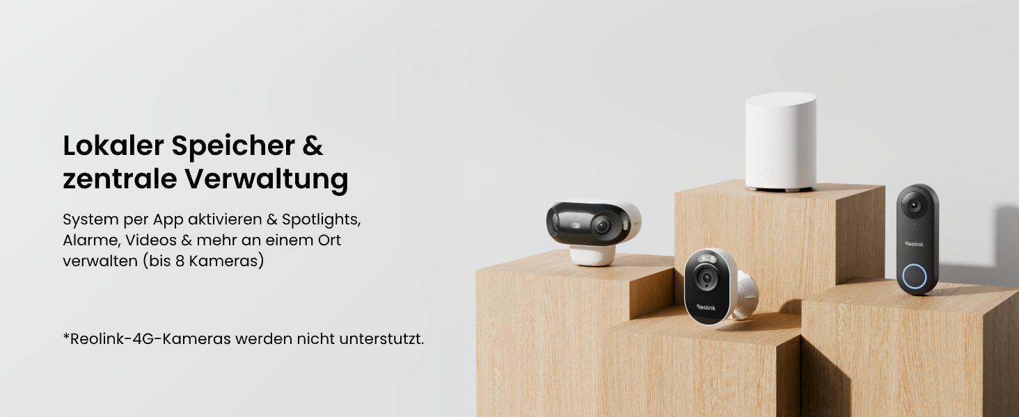 Reolink Home Hub Mini mit zwei Lumus 2K Überwachungskameras für Aussen – Detail 12