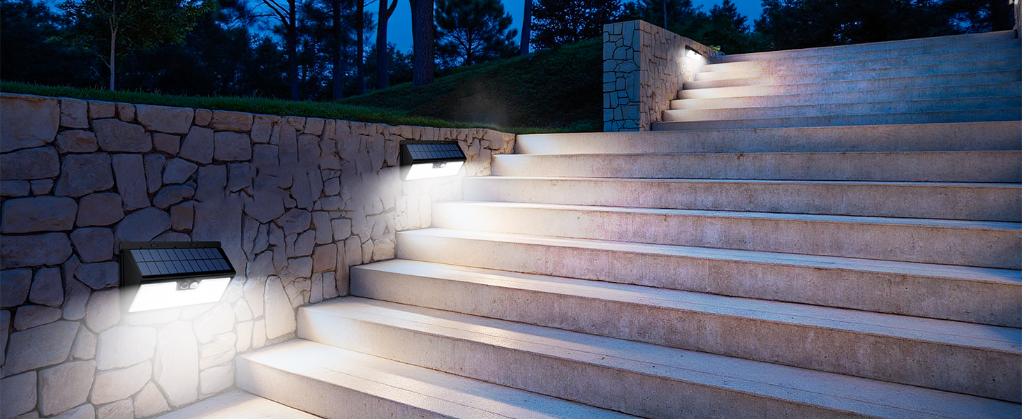 vighep Solar-Wandleuchte Aussen mit Bewegungsmelder und 318 LEDs – Detail 6