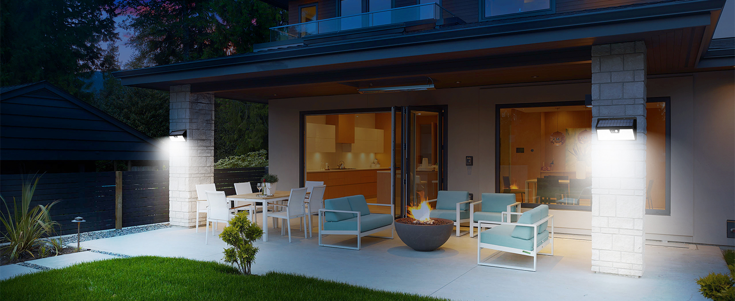 vighep Solar-Wandleuchte Aussen mit Bewegungsmelder und 318 LEDs – Detail 7