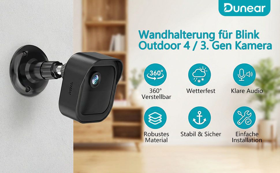 Dunear Wandhalterung mit Schutzgehäuse für Blink Outdoor 4 – Detail 1