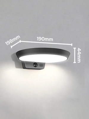 auralab Solarlampe mit Bewegungsmelder, rund – Detail 4