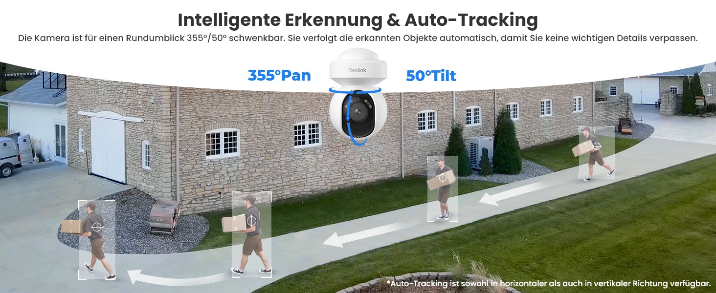 Reolink E1 Outdoor PTZ-Überwachungskamera Aussen mit 3-fach optischem Zoom – Detail 3
