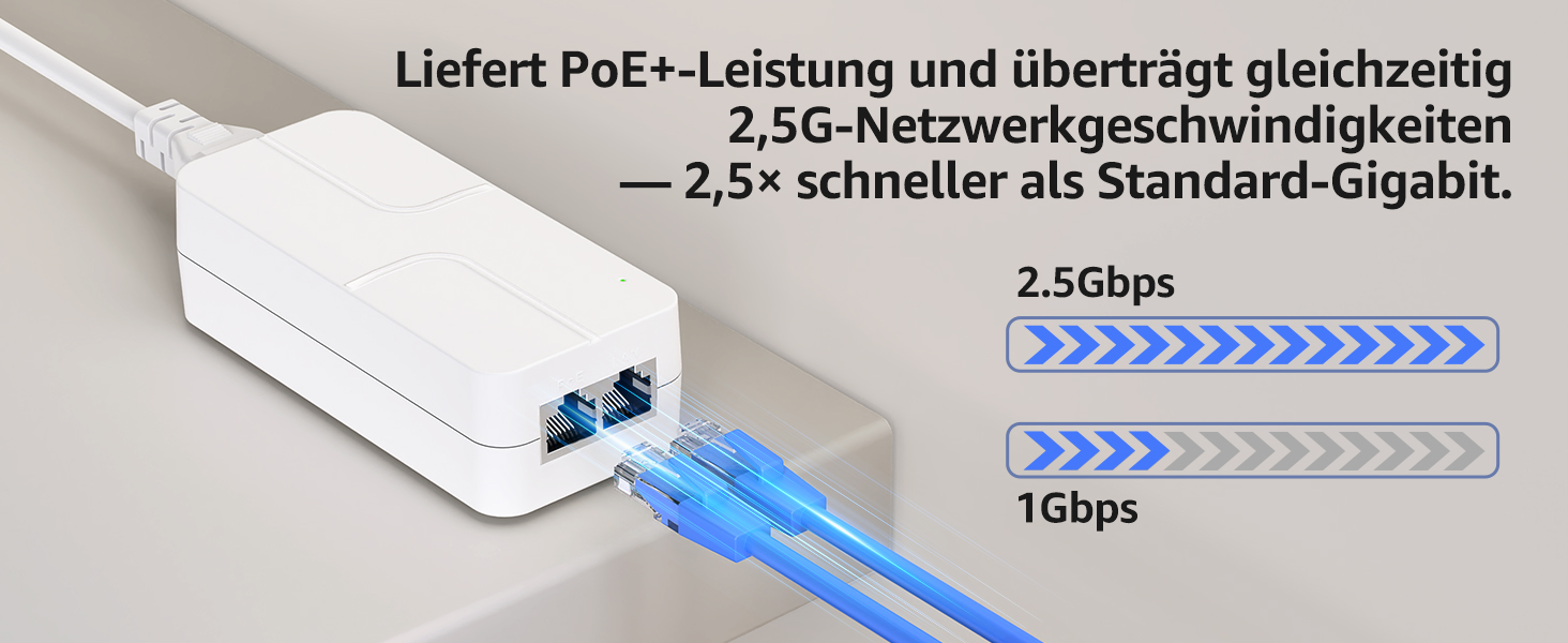 YuanLey 2.5G PoE+ Injektor 30 W – Detail 3
