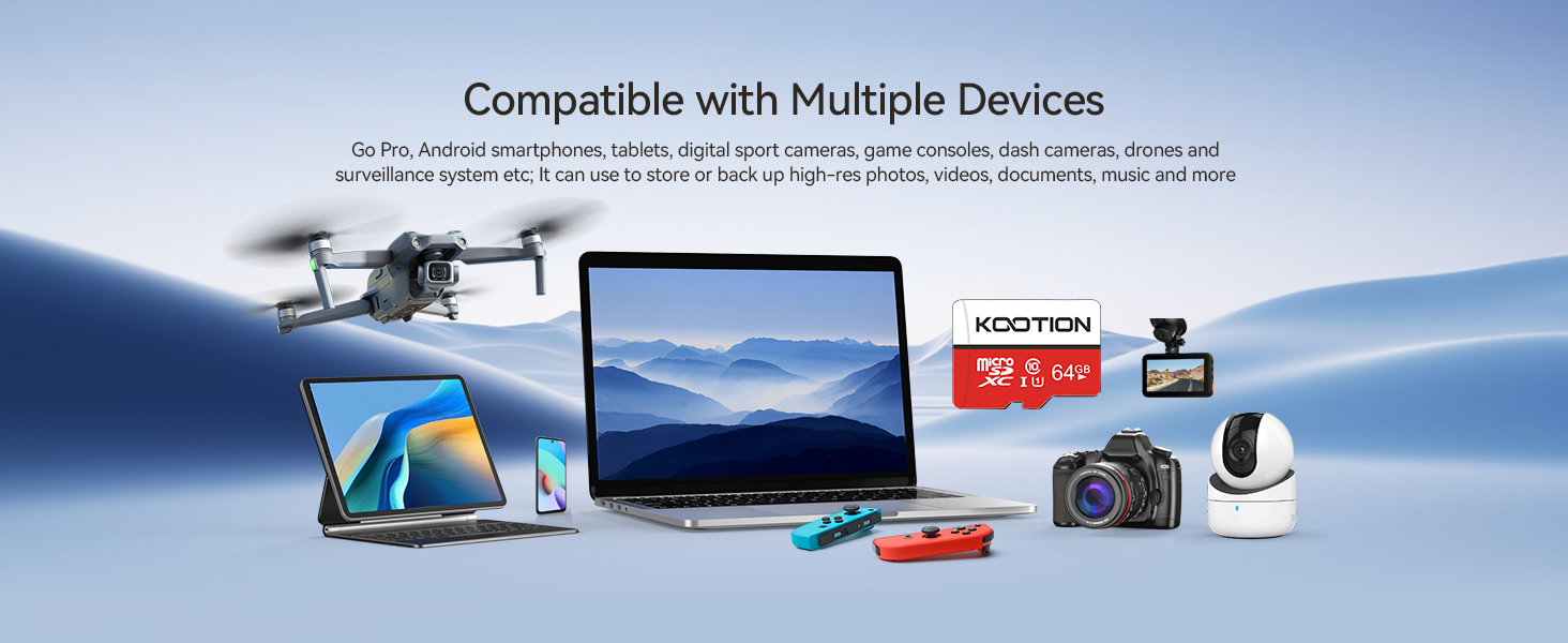 KOOTION microSD-Karte mit SD-Adapter in 64, 128 und 256 GB – Detail 5
