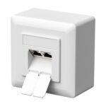 FGB Netzwerkdose CAT6a 2 Port Aufputz und Unterputz