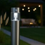 MeLiTec Solar Gartenleuchte mit Bewegungsmelder, Edelstahl oder Anthrazit