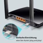 TP-Link TL-MR6400 4G LTE Router mit Antennen und SIM-Kartensteckplatz