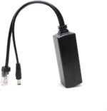 DSLRKIT Gigabit PoE-Splitter 48 V auf 12 V, schwarz