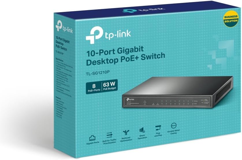 TP-Link TL-SG1210P Bild 1 TP-Link TL-SG1210P PoE Switch schwarz