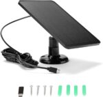 ciciglow 4 W Solarpanel für Überwachungskamera, Schwarz oder