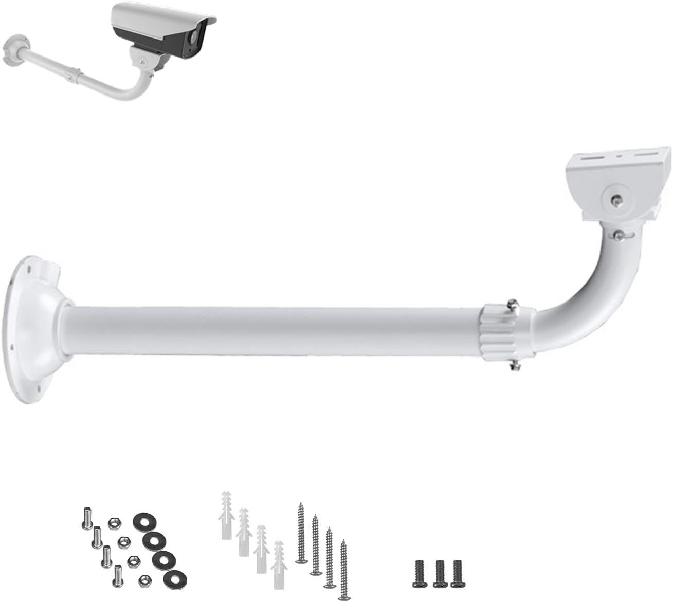 WiTi BK07L Bild 1 WiTi J-Pole Masthalterung für Sicherheitskameras, ausziehbar, 40–60 cm – Bild 1