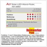 Luminea Solar-LED-Wandfluter mit PIR-Sensor