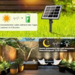 MEIKEE Solar Gartenstrahler mit Fernbedienung IP66, 3 oder 6 Stück