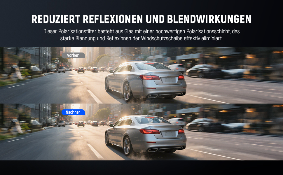 NEEWER 40 mm CPL-Polfilter für Vantrue-Dashcam – Detail 3