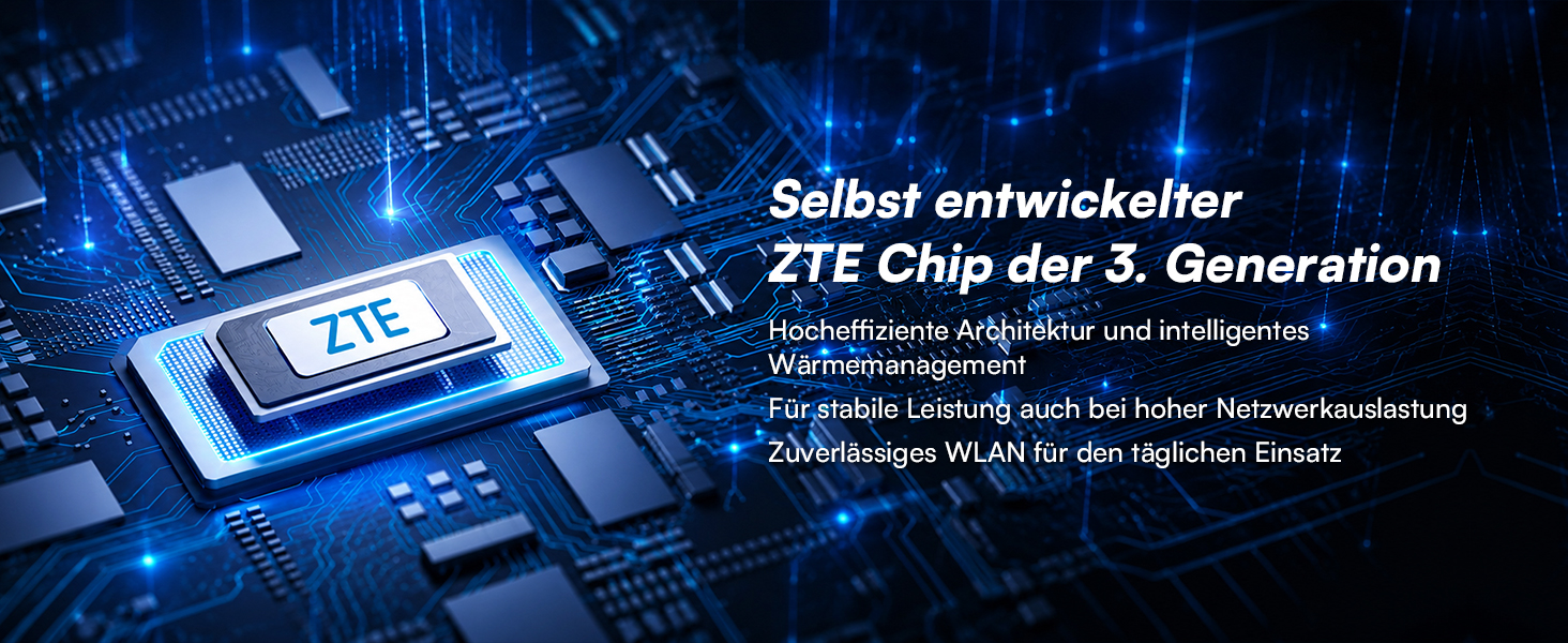 ZTE E2301 AX3000 Wi-Fi 6 WLAN-Router mit fünf Antennen – Detail 6
