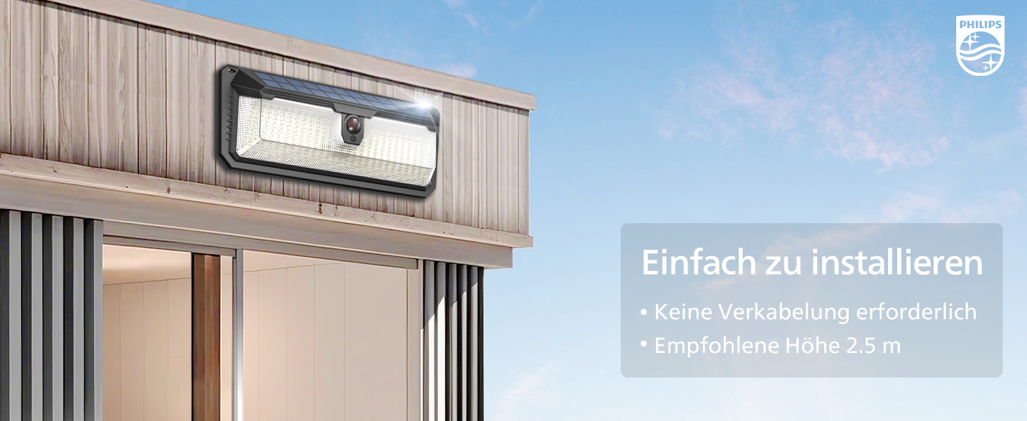 Philips Solarlampe Aussen mit Bewegungsmelder, 258 LEDs, 29,2 cm – Detail 8