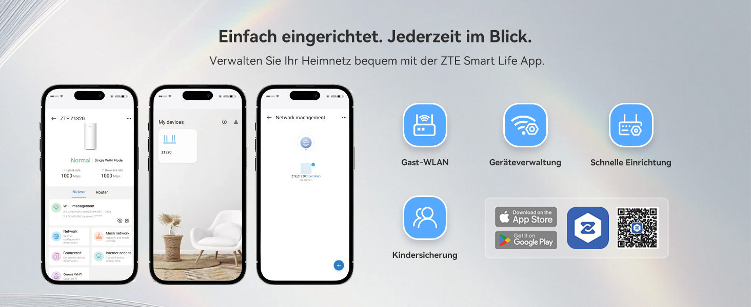 ZTE Z1320 Wi-Fi 6 Router mit EasyMesh – Detail 3