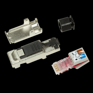 odedo 4x RJ45 Netzwerkstecker Cat6A Metall, werkzeuglos – Detail 3
