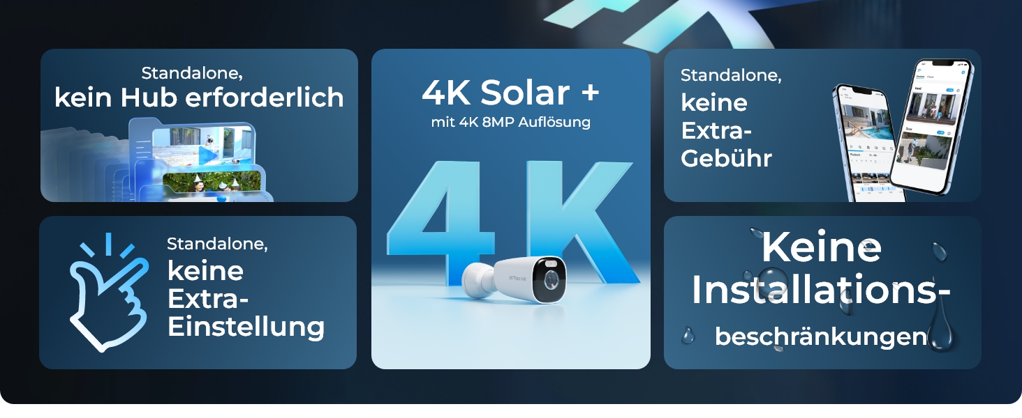 Reolink Argus Eco Ultra mit Solarpanel, Solar-Überwachungskamera für den Aussenbereich – Detail 3