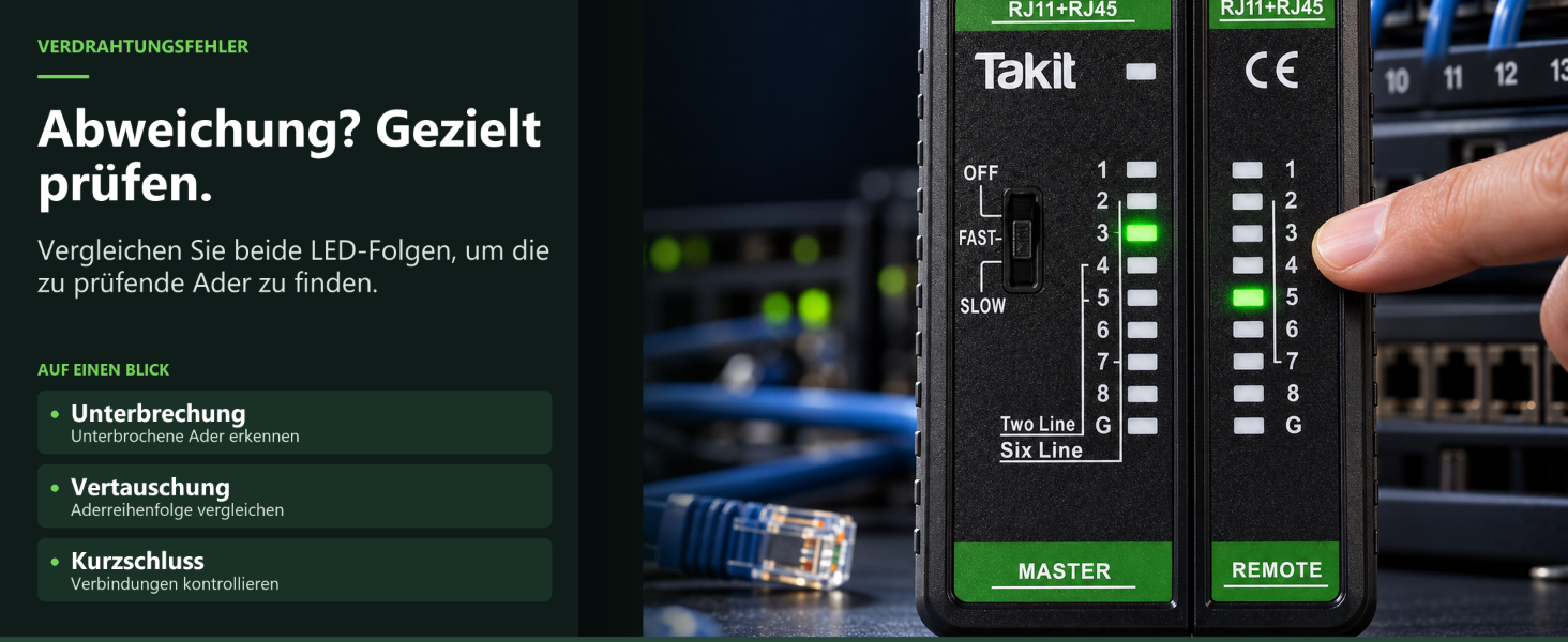 Takit Netzwerktester RJ45 CAT5e bis CAT8 – Detail 3