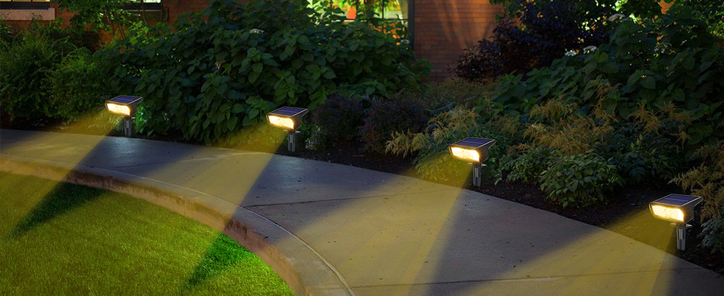 Moxled Solar-Aussenlampen, 4er-Set, 3000 K Warmweiss, 600 lm laut Hersteller. – Detail 5