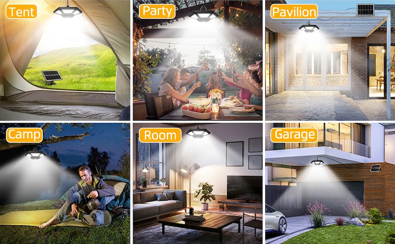 yowin Solar-Strahler mit 180 LEDs, 1000 lm laut Hersteller, Bewegungsmelder und Fernbedienung. – Detail 9