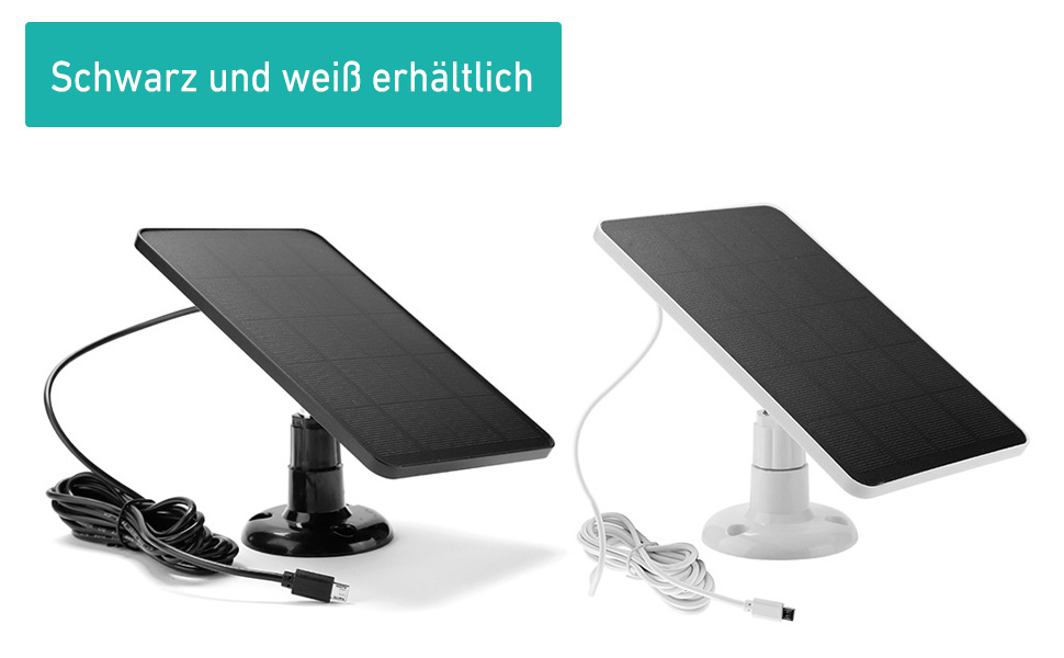 ciciglow 4 W Solarpanel für Überwachungskamera in Schwarz und Weiss – Detail 2