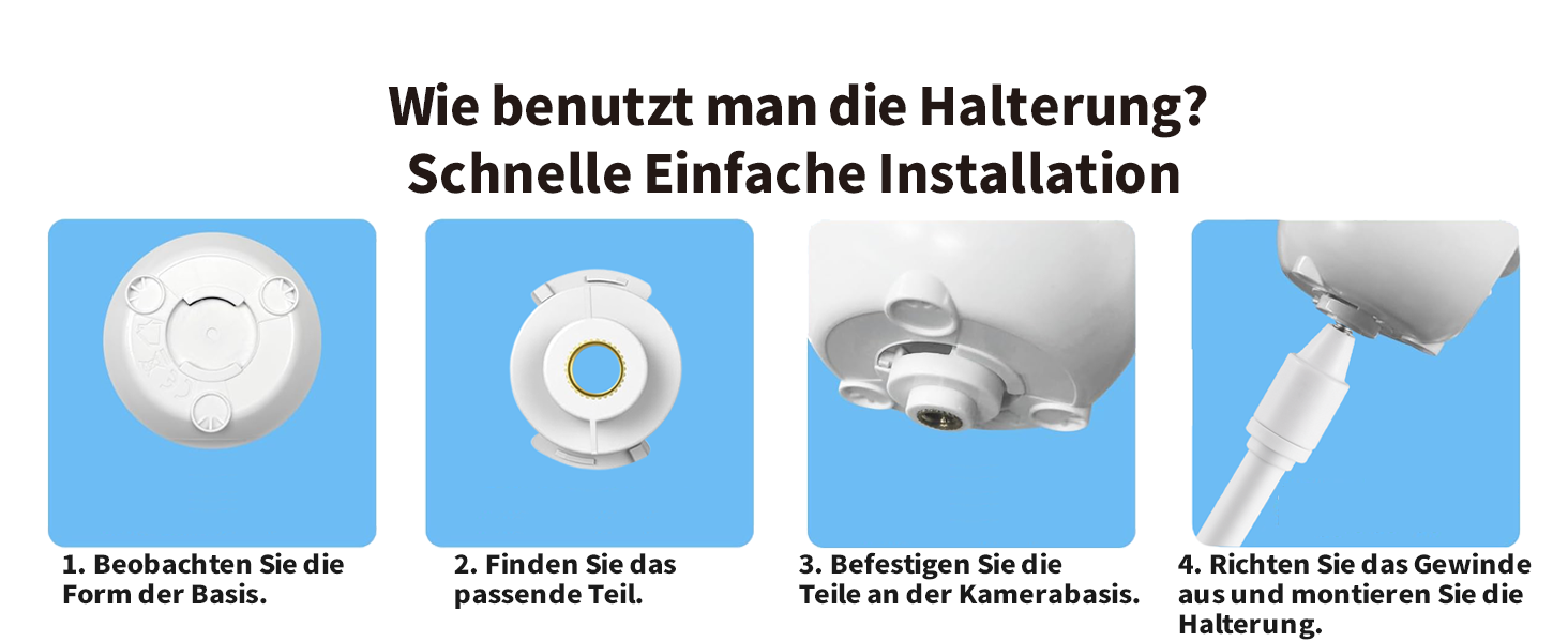 TONTON Metall-Wandhalterung für HelloBaby Babykameras – Detail 2