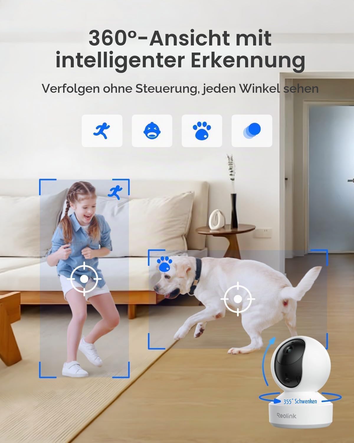 Reolink Bild 1 Reolink 2er-Set E1 Pro 3K Innenkameras in Weiss und Schwarz