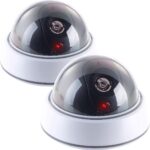 VisorTech Kamera-Attrappe 2er-Set Dome mit LED