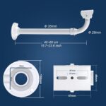 WiTi J-Pole Masthalterung für Sicherheitskameras, ausziehbar, 40–60 cm – Bild 4