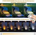 MEIKEE Solar Gartenstrahler mit Fernbedienung IP66, 3 oder 6 Stück