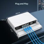 NICGIGA 5 Port PoE Switch IP65 mit 4 PoE+ Ports