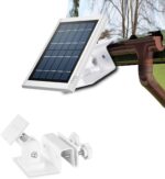 HOLACA Dachrinnenhalterung für Ring Solarpanel, Aluminium, verstellbar, Weiss