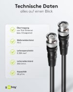 goobay BNC-Kabel RG59 75 Ohm, 2 m
