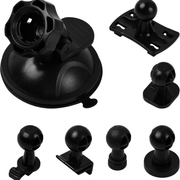 Tibapla Auto-Saugnapfhalterung für Dashcam, 360 Grad drehbar, 6 Adapter