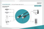 DIGITUS Outdoor Netzwerkkabel Cat 6 schwarz mit Rasthebelschutz
