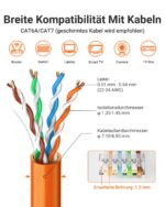 VCELINK RJ45 Pass-Through-Stecker CAT7 Orange
