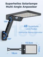 COLBOR SL48 Solarlampe mit Bewegungsmelder und Fernbedienung