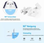 HOLACA Dachrinnenhalterung für Ring Solarpanel, Aluminium, verstellbar, Weiss