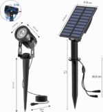 T-SUN Solar-Gartenleuchte 2er-Set, warmweiss