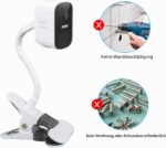 Akoemxeeo Klemmhalterung für Tapo C425 und EufyCam, Metall, Weiss, 2 Stück