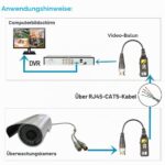 Greluma Video-Balun 2 Paar 8 MP passiv BNC auf UTP