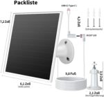 Orayafid Solarmodul 6 W für Ring-Kameras